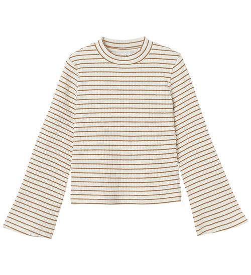 Se Name It Bluse - Rib - Cropped - NkfKalone - Jet Stream/Almond ved KidsWorld