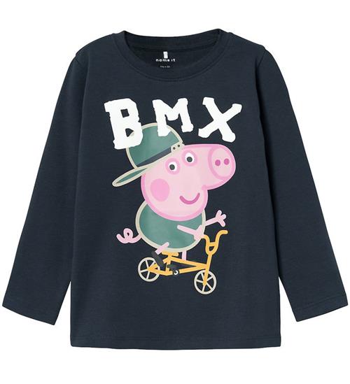 Se Name It Bluse - NmmJonin Peppa Pig - Dark Sapphire ved KidsWorld