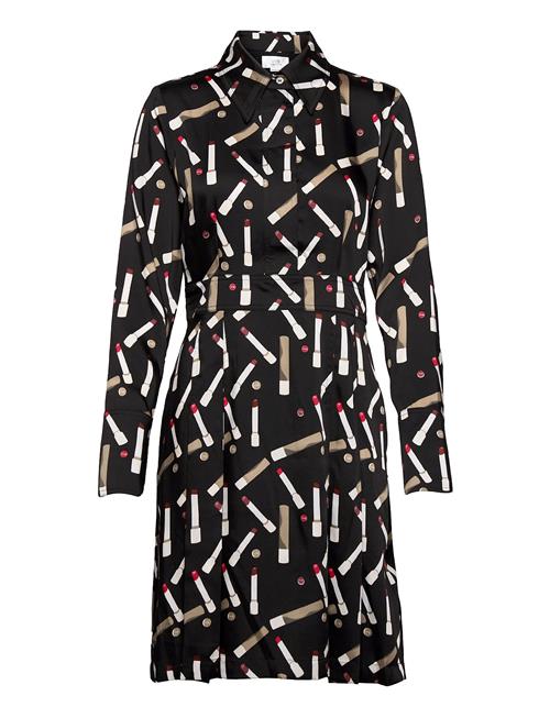 Pleated Shirt Dress Victoria Beckham Patterned