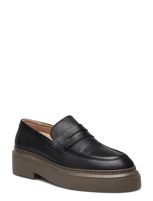 Garment Project June Loafer - Black Leather / Brown Sole Garment Project Black