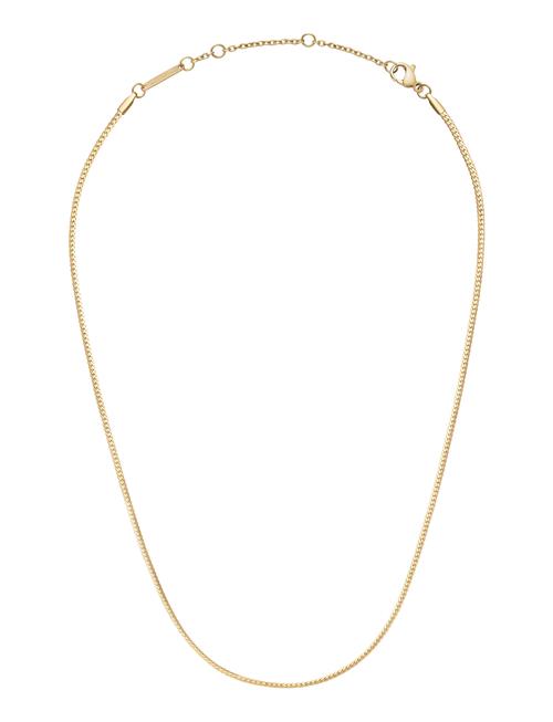 Se Daniel Wellington Elan Flat Chain Necklace Short G Daniel Wellington Gold ved Booztlet