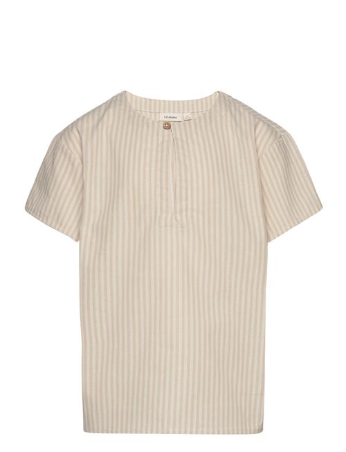 Se Lil'Atelier Nmmdiogo Ss Boxy Shirt Lil Lil'Atelier Beige ved Booztlet