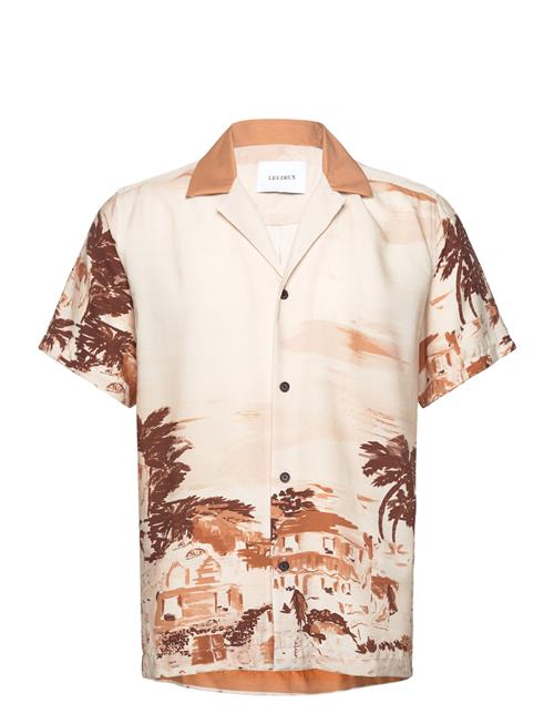 Les Deux Coastal Aop Ss Shirt Les Deux Cream