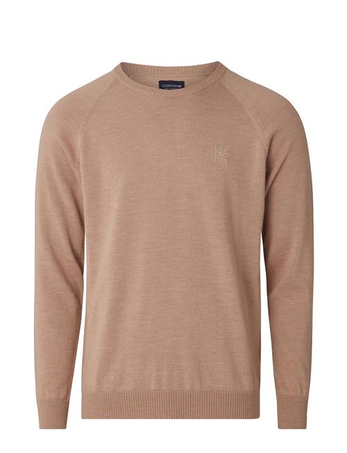 Se Lexington Clothing Dean Merino Crew Neck Sweater Lexington Clothing Beige ved Booztlet