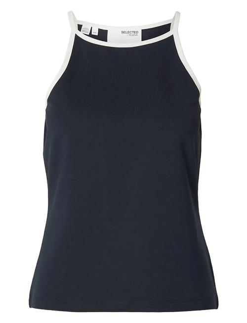 Slfelfrida Sl Contrast Top Selected Navy