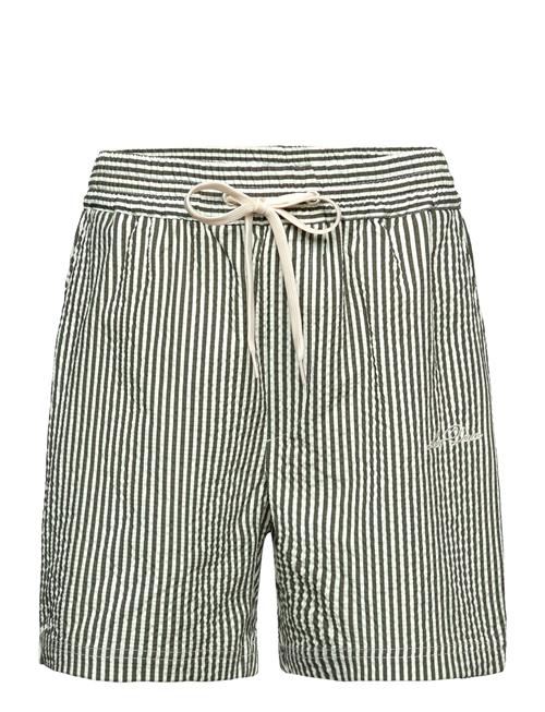 Les Deux Stan Stripe Seersucker Swim Shorts Les Deux Patterned