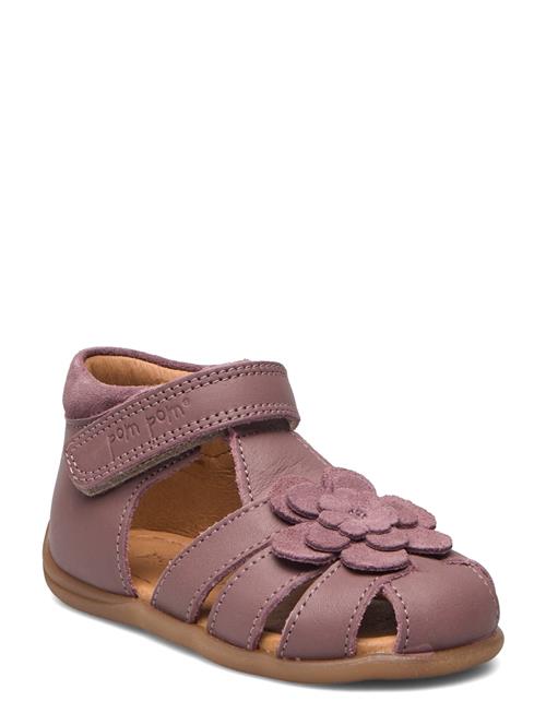 Pom Pom Starters™ Flower Velcro Sandal Pom Pom Purple