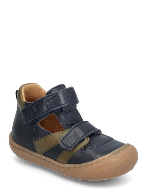 Pom Pom Walkers™ Velcro Sandal Pom Pom Navy