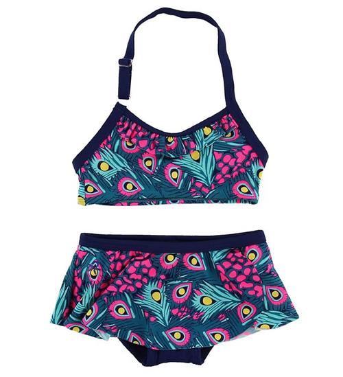 Color Kids Bikini - Tracy - Navy/Pink m. PÃ¥fuglefjer