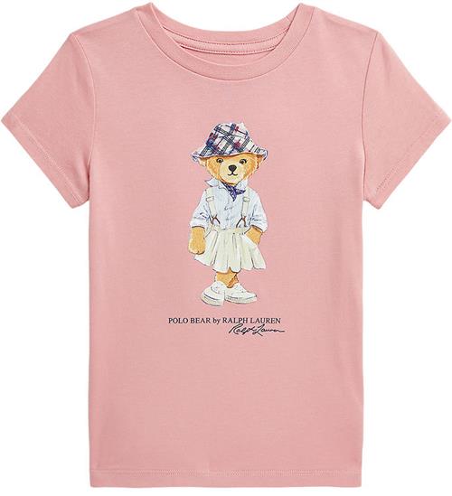 Se Polo Ralph Lauren Polo Ralph Lauren T-shirt - Tickled Pink m. Bamse ved KidsWorld