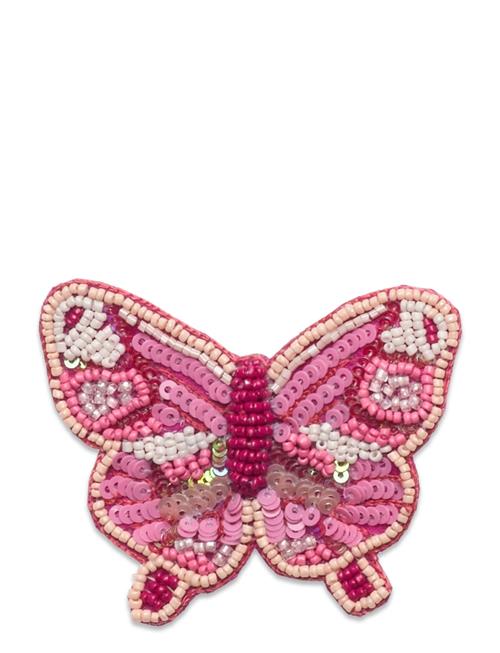 Se Becksöndergaard Butterfly Beaded Clip Becksöndergaard Pink ved Booztlet