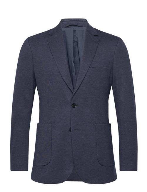 Se GANT Slim Jersey Blazer GANT Navy ved Booztlet