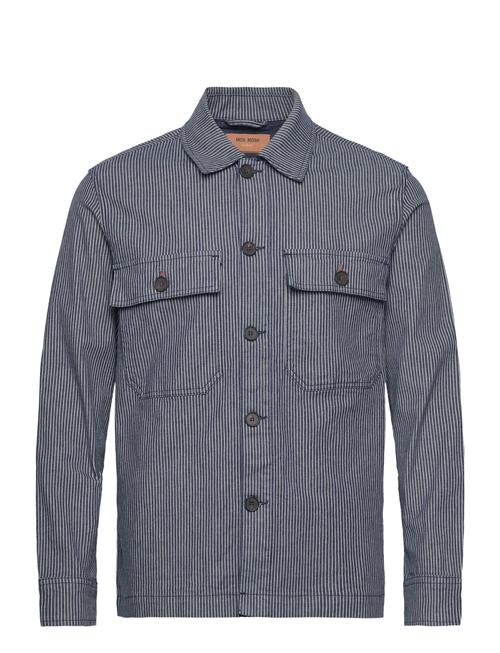 Mos Mosh Gallery Mmgmatteo Stripe Overshirt Mos Mosh Gallery Blue