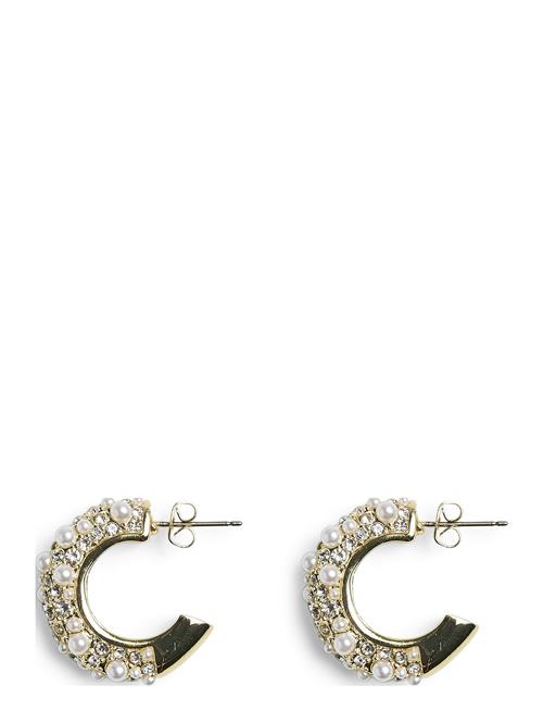 Se Pieces Pcjenne Hoop Earrings Pieces Gold ved Booztlet