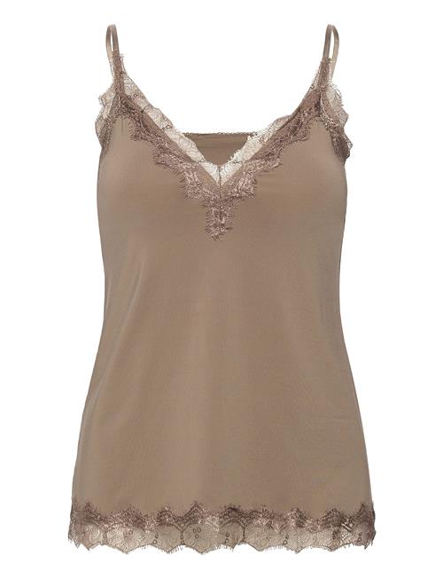 Se Rosemunde Rwbillie Lace Strap Top Rosemunde Beige ved Booztlet