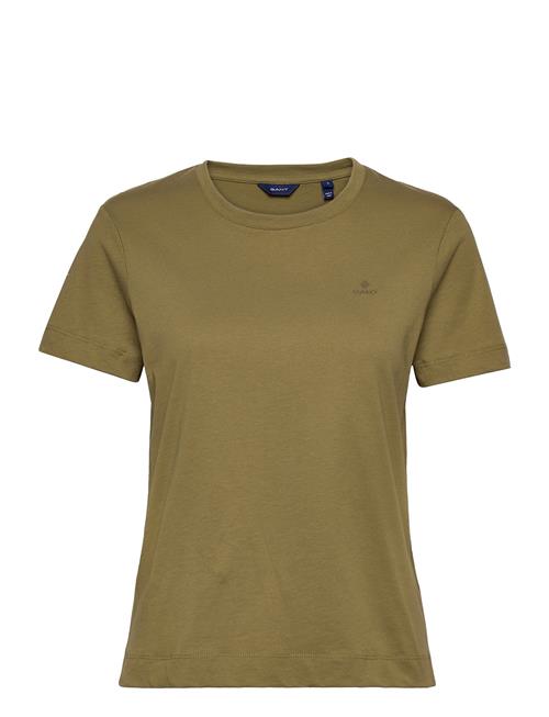 Se GANT Original Ss T-Shirt GANT Khaki ved Booztlet