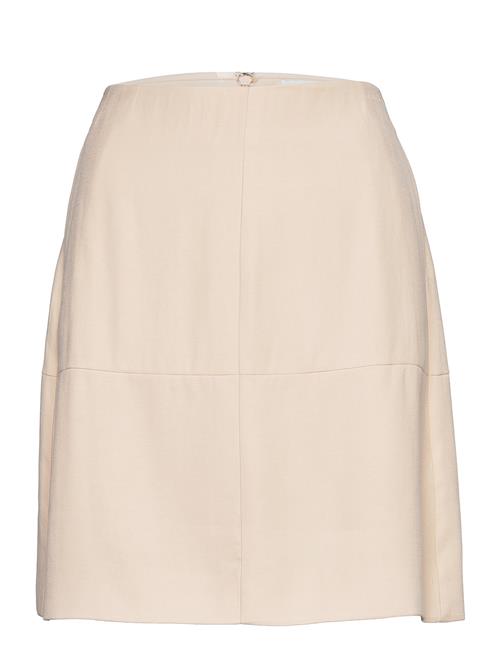 Calvin Klein Viscose Twill Mini Skirt Calvin Klein Beige