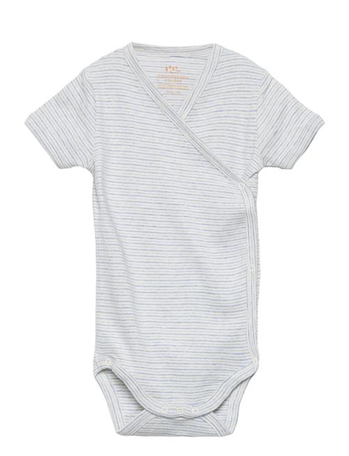 Copenhagen Colors Baby Striped Wrap Body W. Short Sleeve Copenhagen Colors Blue