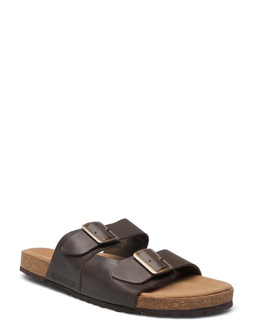 Se Jack & Jones Jfwlouis Leather Sandal Jack & J S Brown ved Booztlet