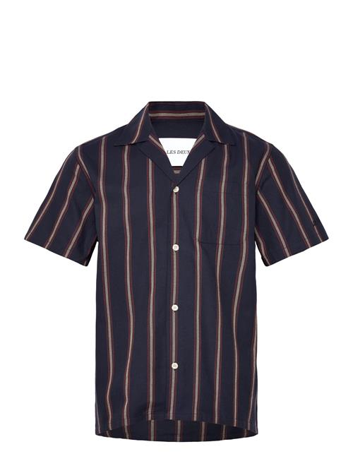 Les Deux Lawson Stripe Ss Shirt Les Deux Navy