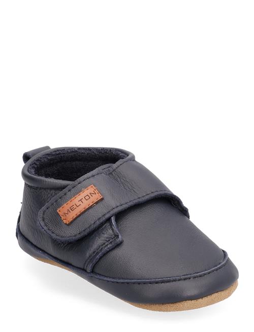 Melton Classic Leather Slippers Melton Navy