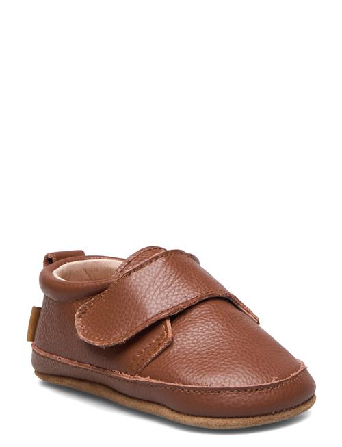 Luxury Leather Slippers Melton Brown