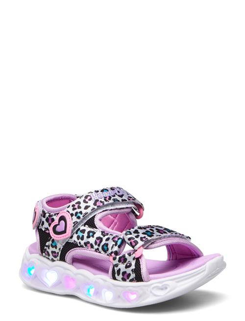 Se Skechers Girls Heart Lights - Savvy Cat Skechers Patterned ved Booztlet