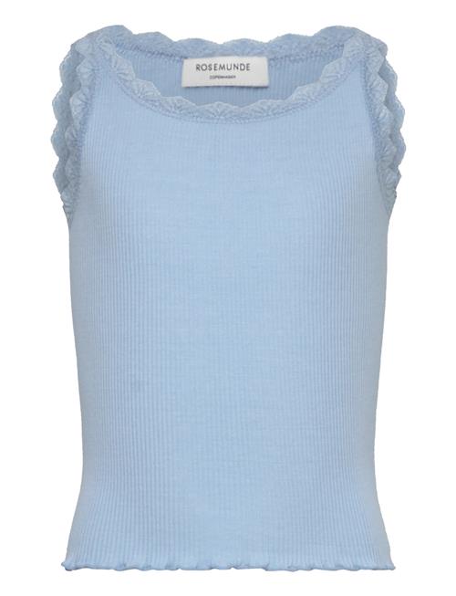 Se Rosemunde Kids Rkbeatha Sl Top W/ Lace Rosemunde Kids Blue ved Booztlet