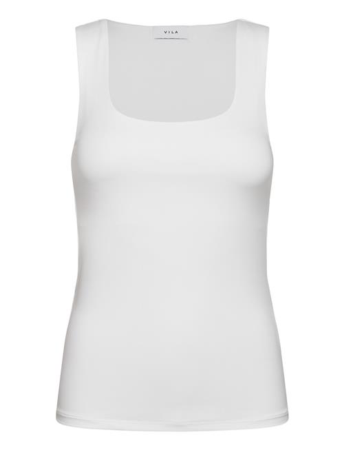 Vila Vikenza U-Neck S/L Tank Top - Noos Vila White