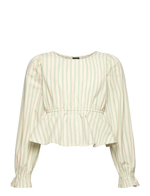 Nlftipsy Ls Crop Peblum Shirt LMTD Green