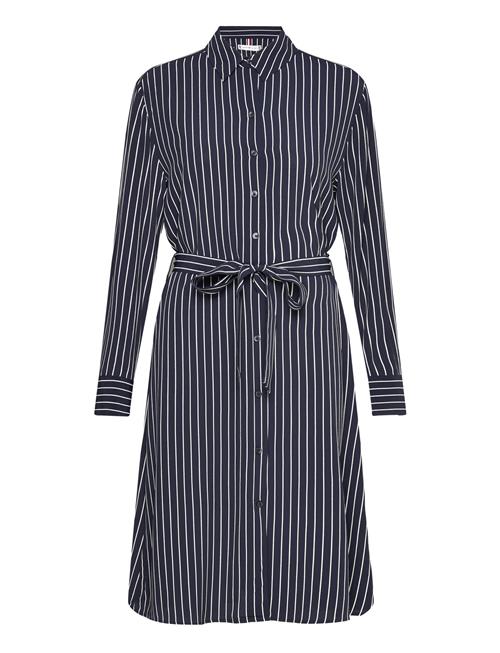 Fluid Viscose Crepe Knee Dress Tommy Hilfiger Navy