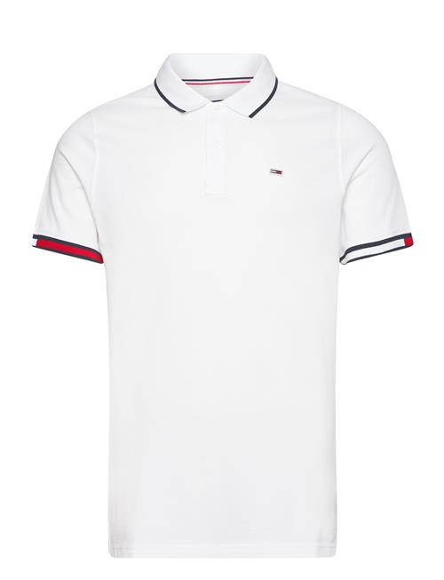 Tommy Jeans Tjm Slim Flag Cuffs Polo Tommy Jeans White