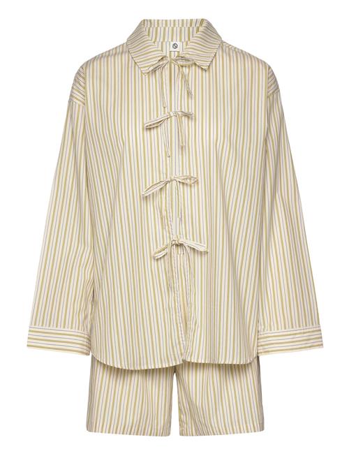 Becksöndergaard Stripel Set Shirt+Shorts Becksöndergaard Beige