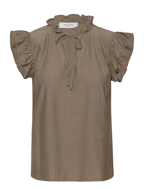 Se Rosemunde Top W/Ruffles Rosemunde Brown ved Booztlet