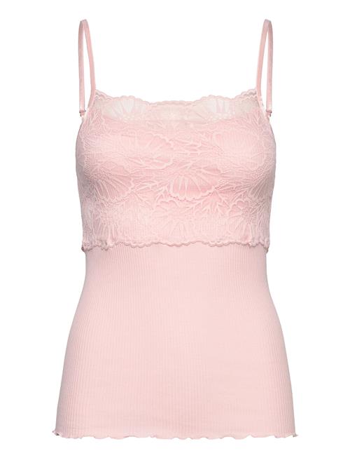 Se Rosemunde Silk Strap Top W/ Lace Rosemunde Pink ved Booztlet