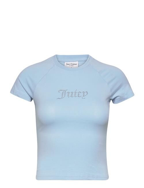 Juicy Couture Shrunken Diamante Tee Juicy Couture Blue