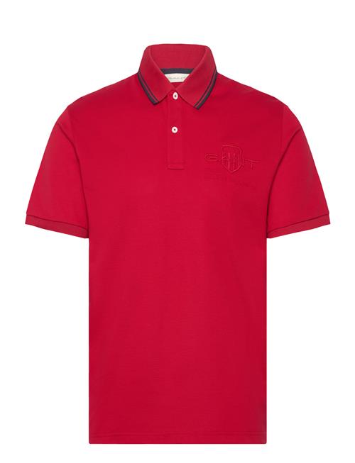 Se GANT Contrast Tipping Ss Pique Polo GANT Red ved Booztlet