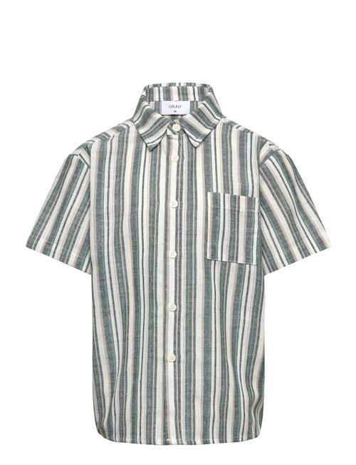 Se Grunt Namur Stripe Shirt Grunt Green ved Booztlet