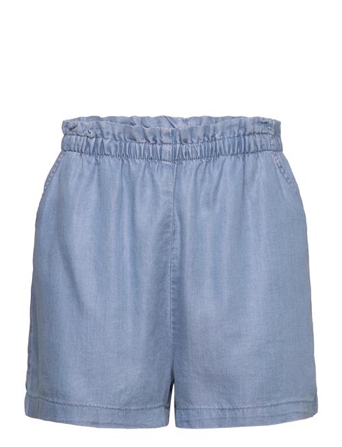 Lyocell Shorts With Elastic Waist Mango Blue