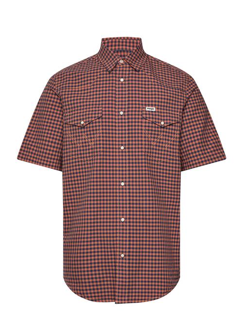 Ss Western Shirt Wrangler Orange