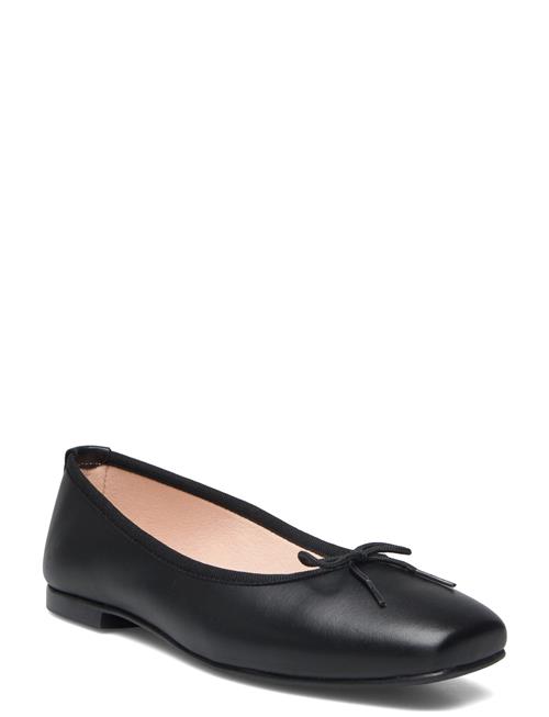 Se Bianco Biaemily Karré Ballerina Smooth Leather Bianco Black ved Booztlet