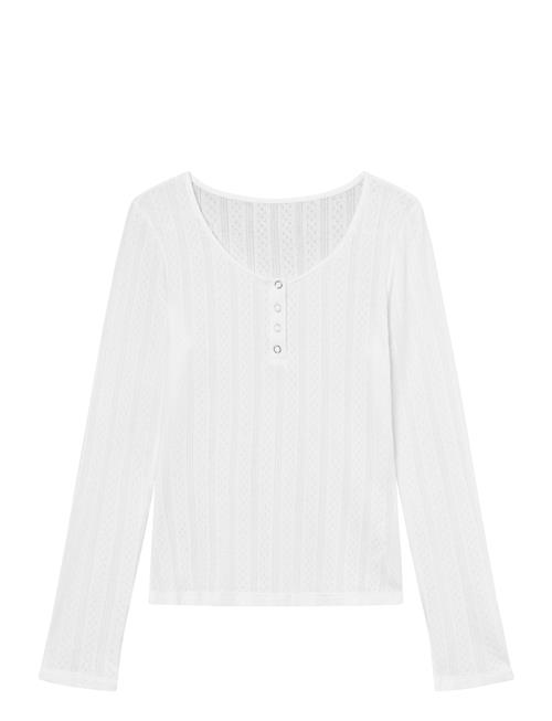 Once Untold Sophie Button Sweater Once Untold White