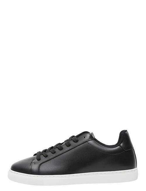 Se Selected Homme Slhevan New Leather Sneaker Noos O Selected Homme Black ved Booztlet