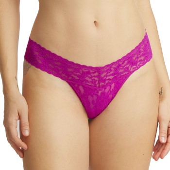 Hanky Panky Trusser 3P Low Rise Thong D1 Mørkrosa  nylon One Size Dame