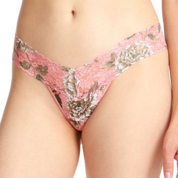 Hanky Panky Trusser 2P Marianne Low Rise Thong Rosa Mønster  nylon One Size Dame