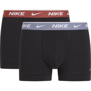 Nike 4P Everyday Cotton Stretch Trunk Sort/Rød bomuld Small Herre