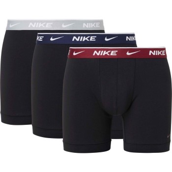 Nike 6P Everyday Essentials Cotton Stretch Boxer D1 Sort/Rød bomuld Small Herre