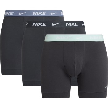 Nike 6P Everyday Essentials Cotton Stretch Boxer D1 Sort/Grøn bomuld Medium Herre