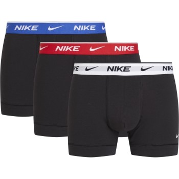 Nike 9P Everyday Essentials Cotton Stretch Trunk D1 Rød/Blå bomuld Large Herre