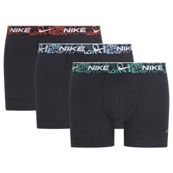 Nike 9P Everyday Essentials Cotton Stretch Trunk D1 Sort Mønster bomuld Small Herre